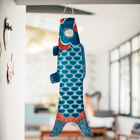 Madame MO Windfisch „Ocean Blue“ (70 cm) | Ruhiger Farbakzent | Madame Mo