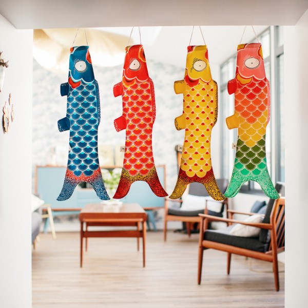 Madame MO Windfisch „Ocean Blue“ (70 cm) | Ruhiger Farbakzent | Madame Mo