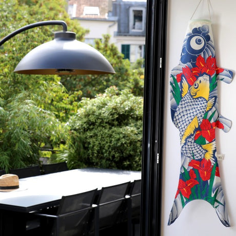 Madame MO Windfisch „Tattoo Carp“ (100 cm) | Japanisch inspiriert | Madame Mo
