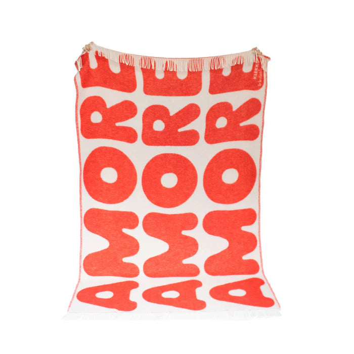 Klekks Wolldecke Klekks No. 11 | Amore, Rot, 130x200cm, 100% Wolle