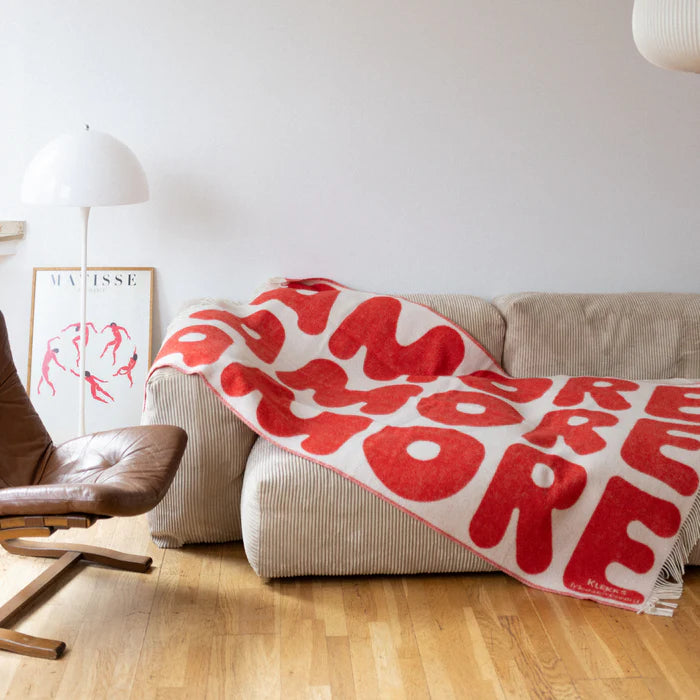 Klekks Wolldecke Klekks No. 11 | Amore, Rot, 130x200cm, 100% Wolle