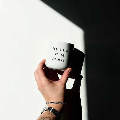 YAHYA Studio Becher “Too Tired to Be Awake” | Statement Becher | YAHYA Studio