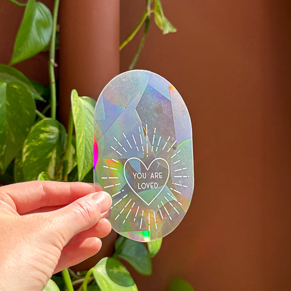 Botanopia Rainbow-Sticker Botanopia „You are loved“ | Sonnige Botschaft fürs Herz