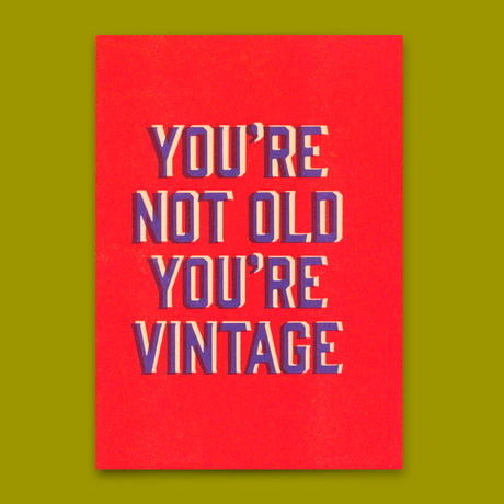 Deli Cards Postkarte "You`re vintage" | Lustige Karte zum Geburtstag
