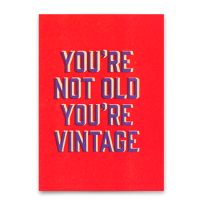 Deli Cards Postkarte "You`re vintage" | Lustige Karte zum Geburtstag