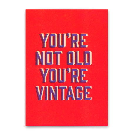 Deli Cards Postkarte "You`re vintage" | Lustige Karte zum Geburtstag