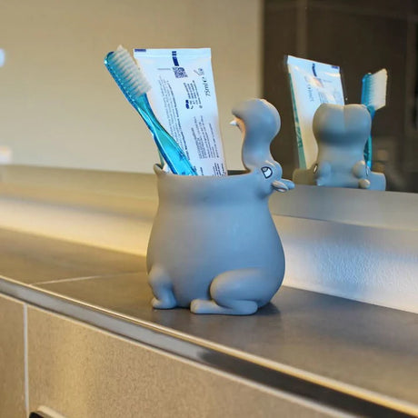 WINKEE Zahnbürstenhalter “Hippo” | Bad-Accessoire mit Humor | WINKEE