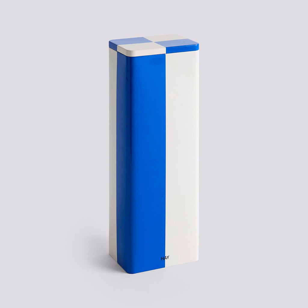 HAY Dose „Tin Container Slim“ | Blue & Off-White | HAY