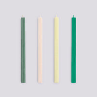 HAY Kerzen „Square Greens & Whites“ | 4er-Set in Naturfarben | HAY