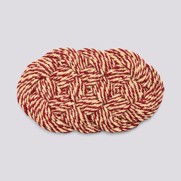 HAY Fußmatte „Coco Door Mat Swirl“ | Bordeaux & Off-White | HAY