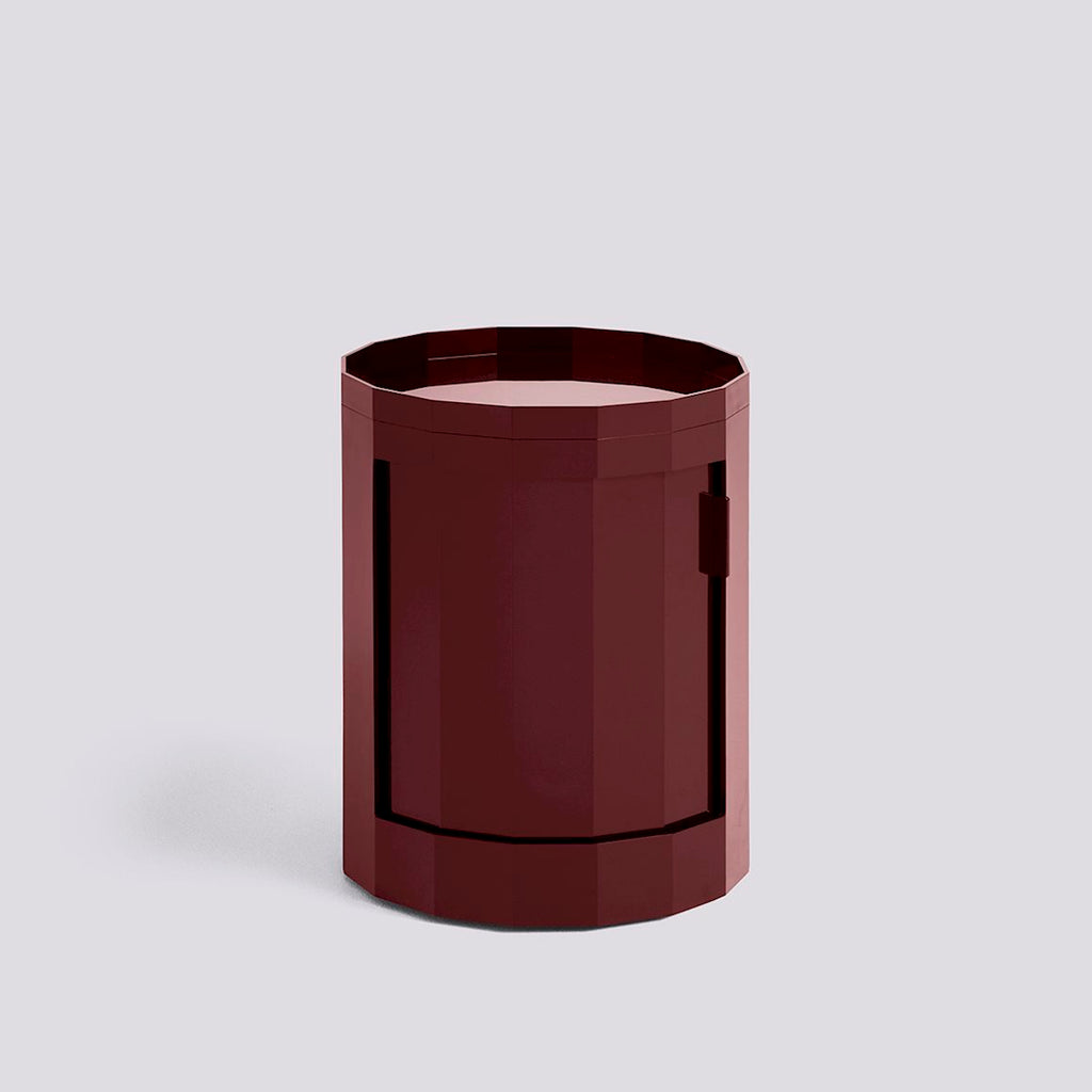 HAY Container „Facet Cabinet Low Burgundy“ | Kompakter Beistelltisch | HAY