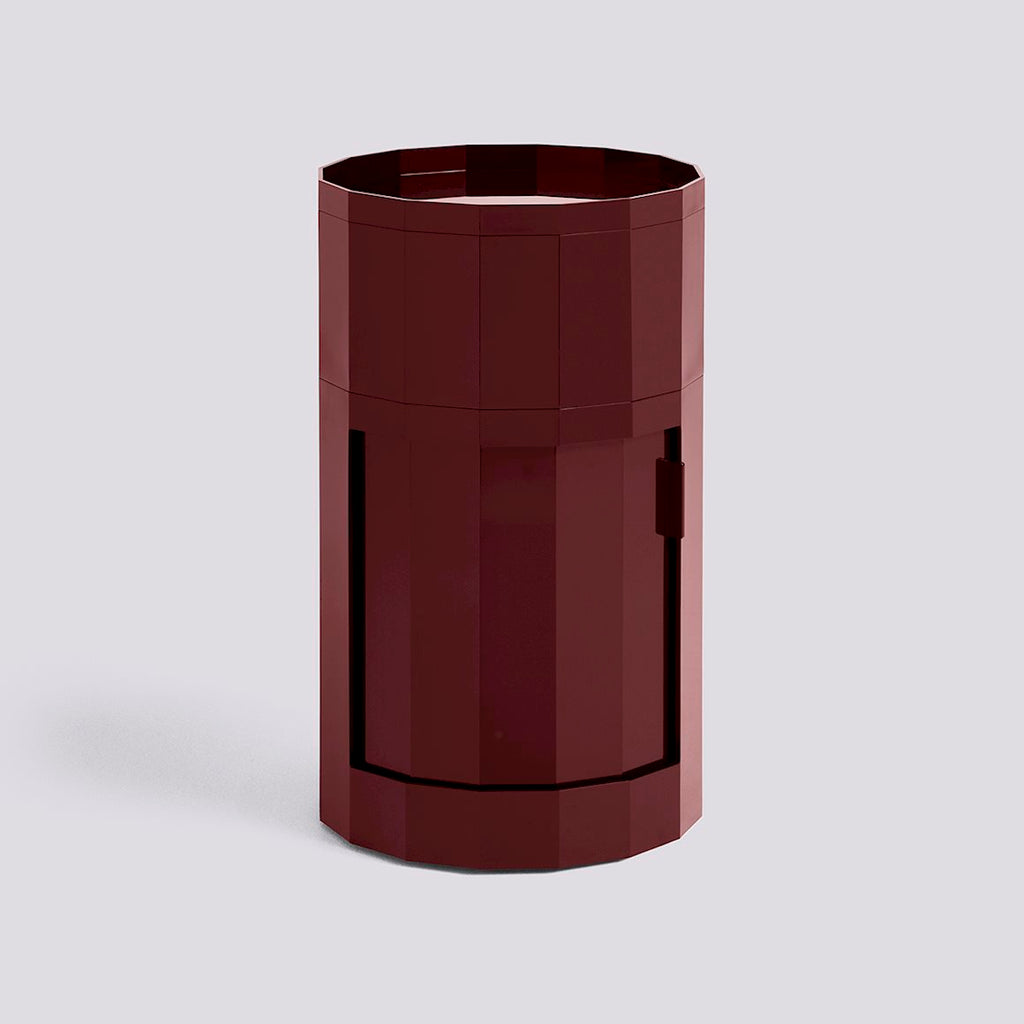 HAY Container „Facet Cabinet High Burgundy“ | Zeitloser Beistelltisch | HAY