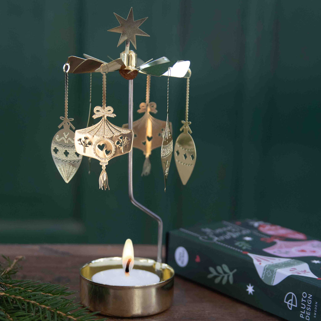 Pluto Design Engelspiel “Ornaments” | Zart drehendes Design in Gold | Pluto Design