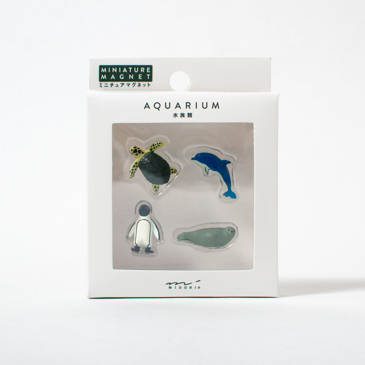 Midori Magnete Midori "Mini Aquarium" (4 Stück) | Niedliche Meeresbewohner als Magnet