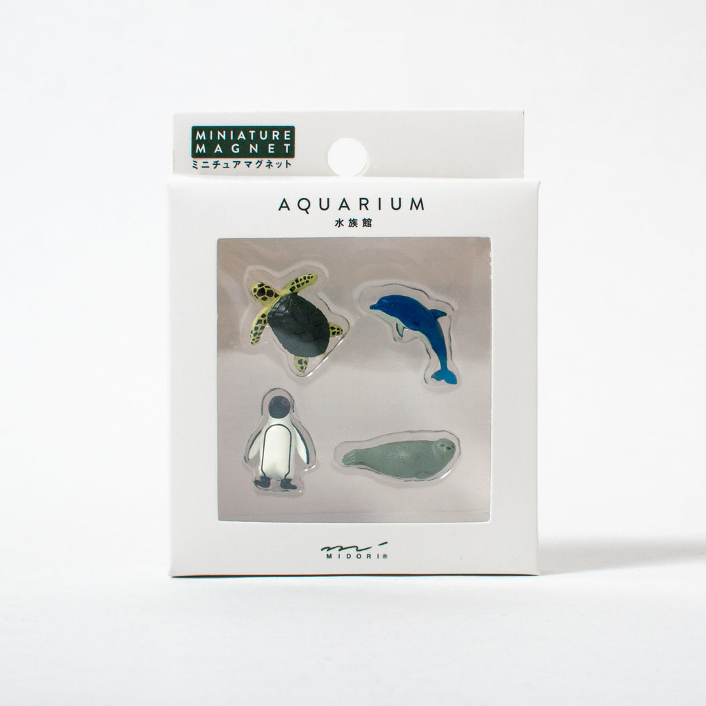 Midori Magnete Midori "Mini Aquarium" (4 Stück) | Niedliche Meeresbewohner als Magnet