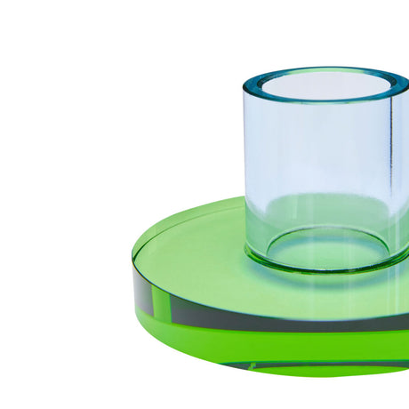 Hübsch Kerzenhalter „Astra Small Blau/Grün“ | Glasdesign | Hübsch