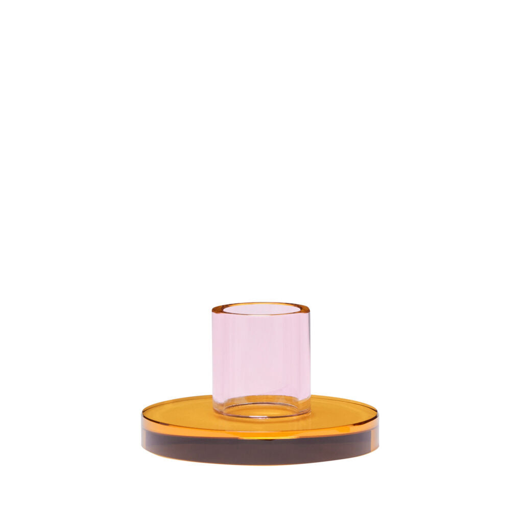 Hübsch Kerzenhalter „Astra Small Rosa/Orange“ | Farbige Akzente | Hübsch