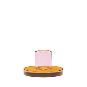 Hübsch Kerzenhalter „Astra Small Rosa/Orange“ | Farbige Akzente | Hübsch