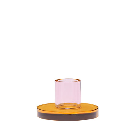 Hübsch Kerzenhalter „Astra Small Rosa/Orange“ | Farbige Akzente | Hübsch