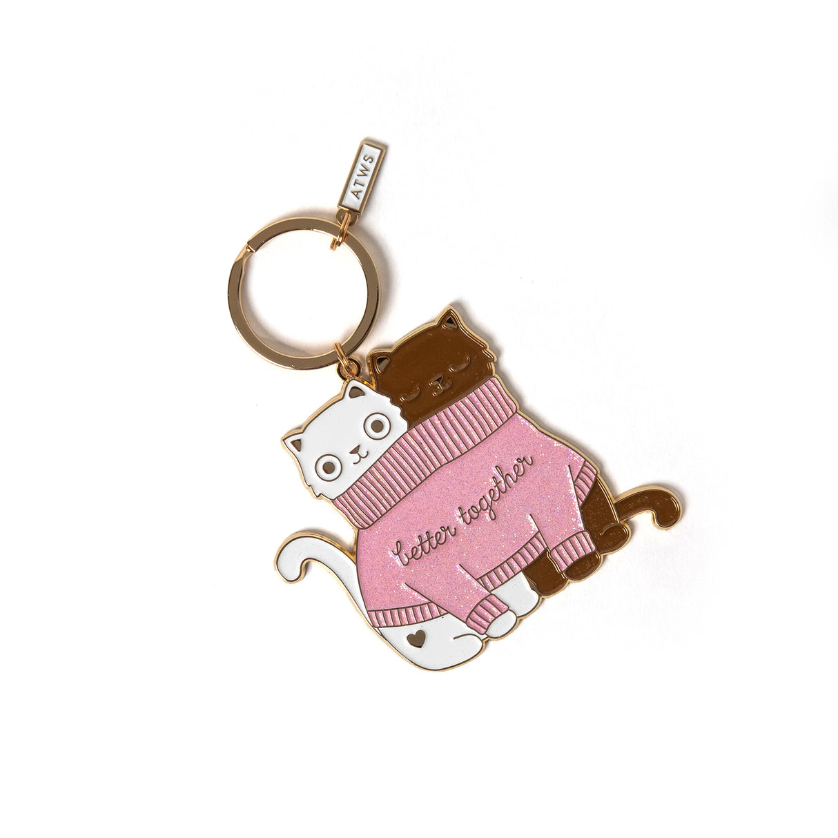 ALL THE WAYS TO SAY Schlüsselanhänger “2 Cats in a Sweater” | Süßer Duo Charm | ALL THE WAYS TO SAY