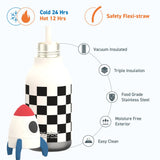 asobu Trinkflasche "Rocket” (460ml) | Edelstahlflasche im Raketenlook | asobu