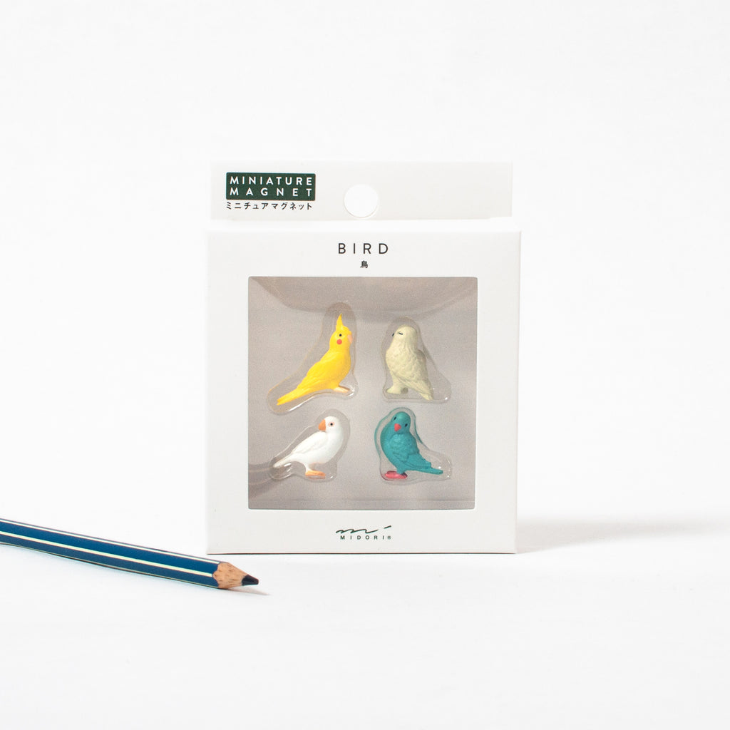 Midori Magnete Midori "Mini Birds" (4 Stück) | Niedliche Vögel als Magnet