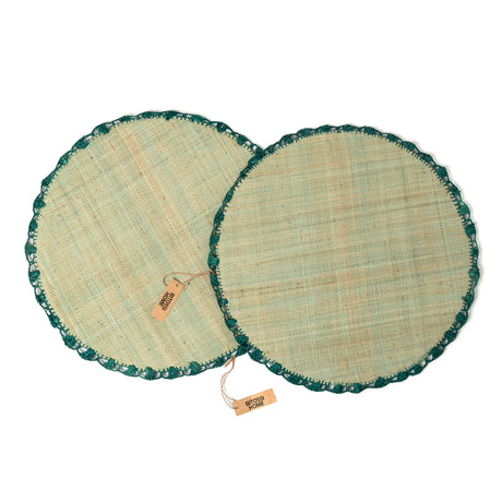 Bitossi Home Tischsets “Azzurro Rund” 2 Stk. | Rundes Set | Bitossi Home