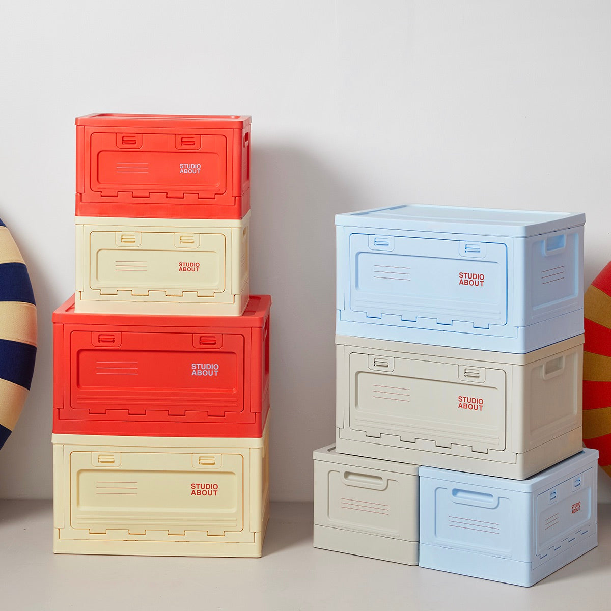 Studio About Aufbewahrungsbox Studio About "Large" | Red Kunststoff | Eyecatcher & Vielseitig