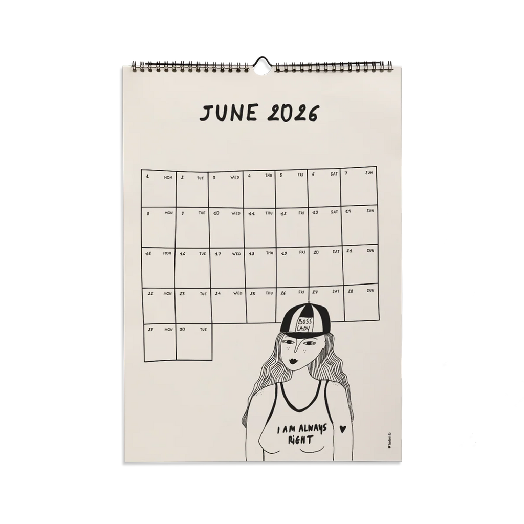 helen b Wandkalender “Helen B 2026” | Kunstvoll & herrlich ehrlich | helen b