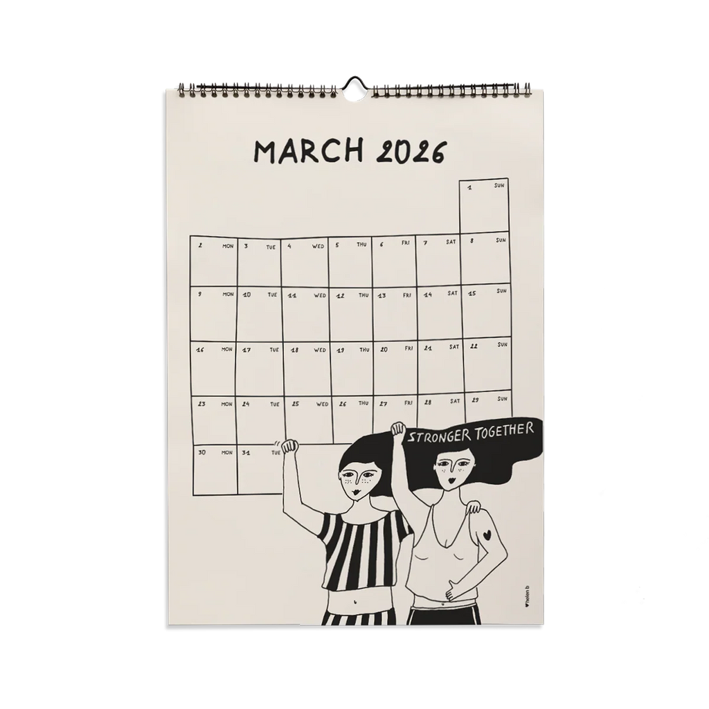 helen b Wandkalender “Helen B 2026” | Kunstvoll & herrlich ehrlich | helen b