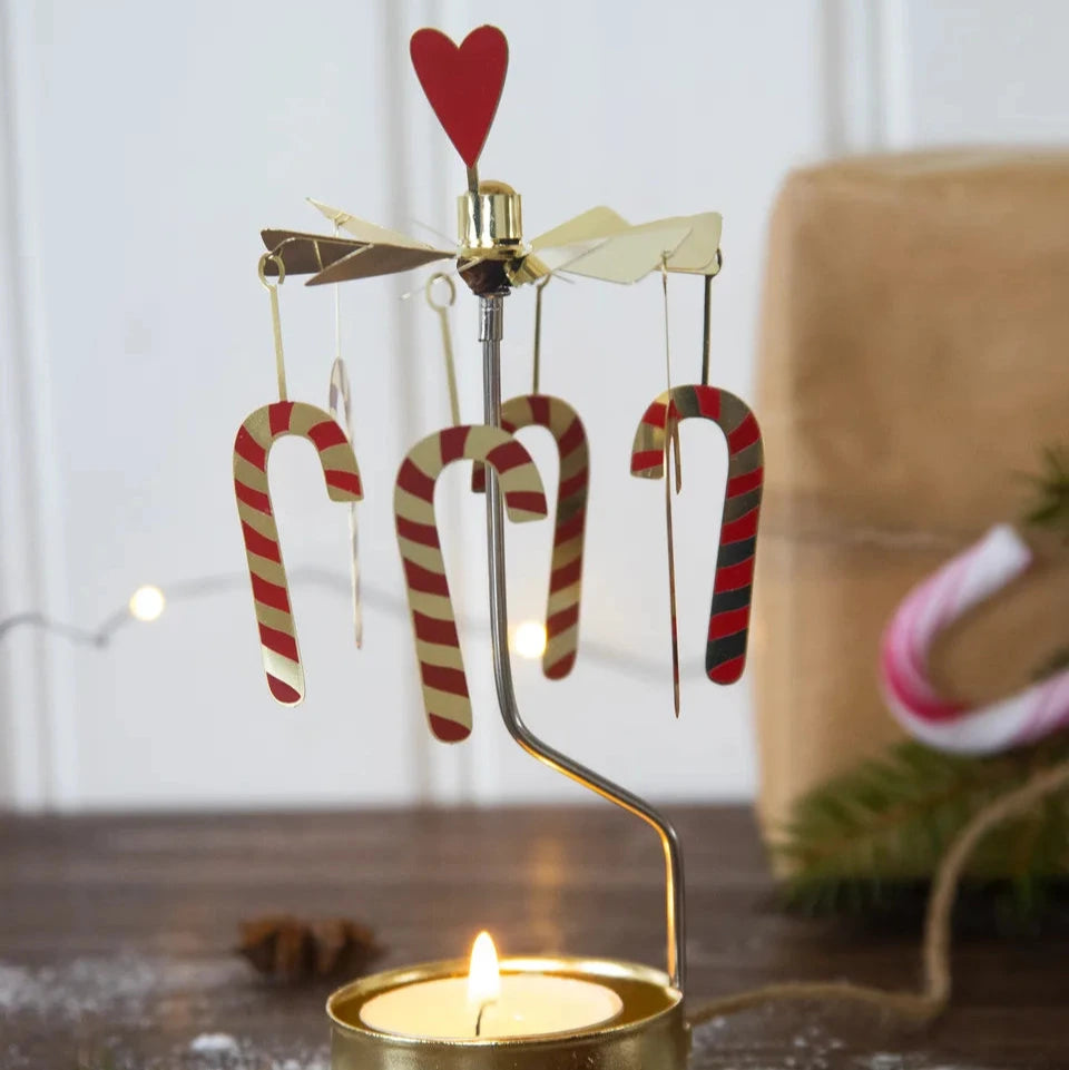 Pluto Design Engelspiel “Candy Cane” | Festliche Zuckerstange in Gold | Pluto Design
