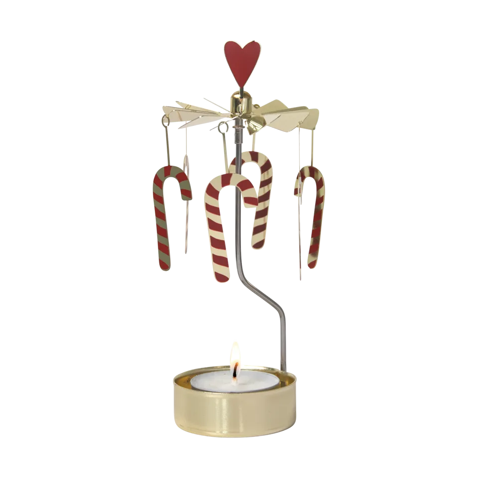 Pluto Design Engelspiel “Candy Cane” | Festliche Zuckerstange in Gold | Pluto Design