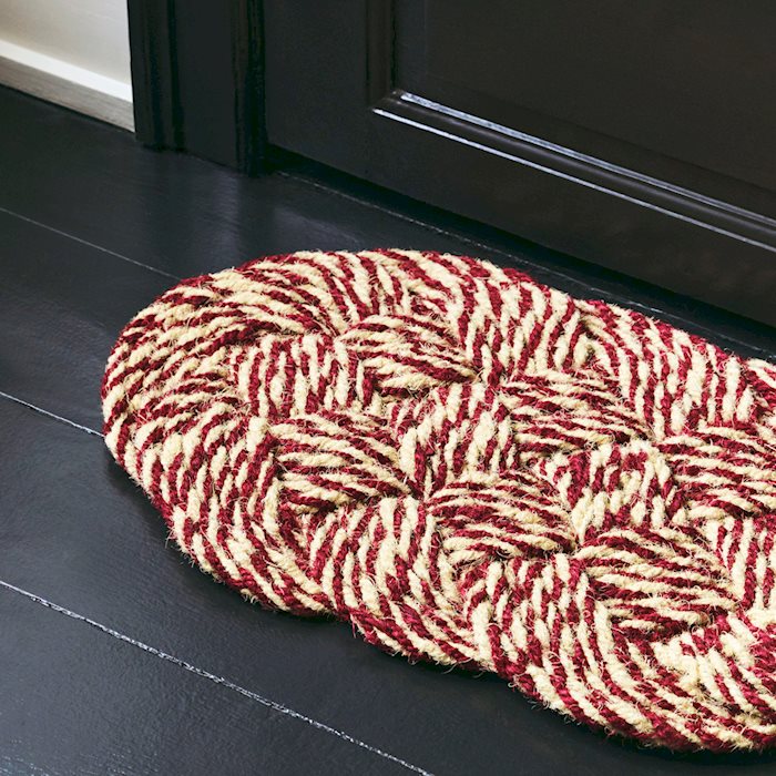HAY Fußmatte „Coco Door Mat Swirl“ | Bordeaux & Off-White | HAY