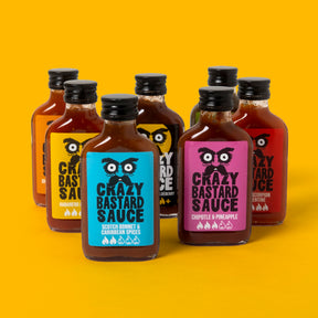 CBS Foods Chilisauce Crazy Bastard | 7er Set | 7 scharfe Geschmacksexplosionen