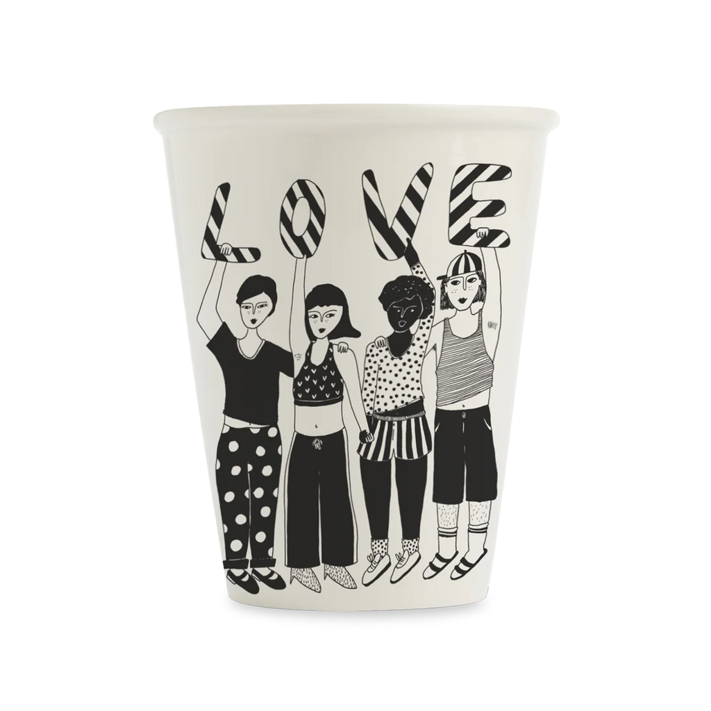 helen b Design Mug “Striped Love” | Streifenliebe mit Herz | helen b