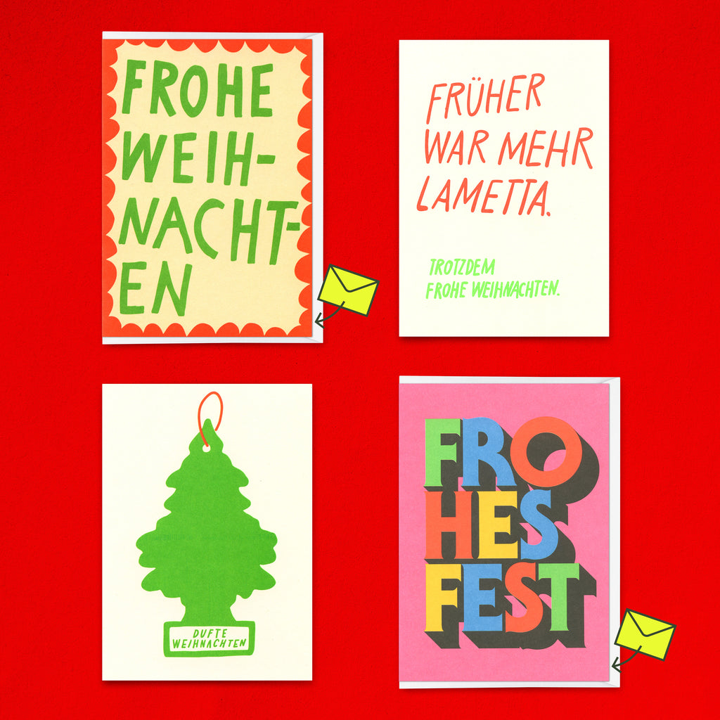 Deli Cards 24-teiliges Weihnachtskarten-Set: Postkarten & Grußkarten für die Adventszeit | Deli Cards
