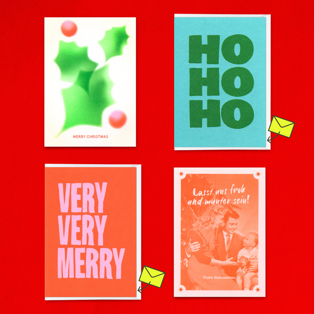 Deli Cards 24-teiliges Weihnachtskarten-Set: Postkarten & Grußkarten für die Adventszeit | Deli Cards