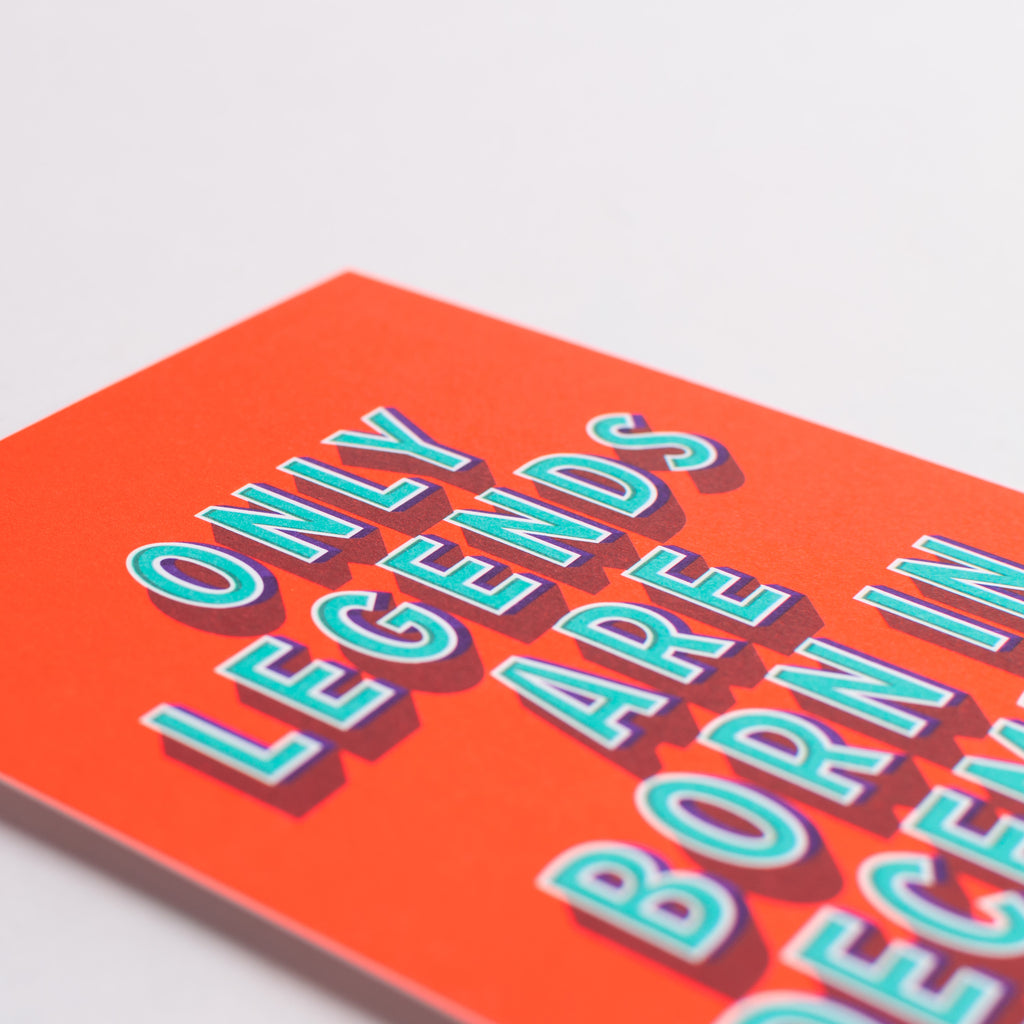 Edition SCHEE Postkarte Edition SCHEE "Only Legends are born in December" | A6 Karte