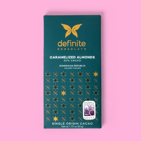 DEFINITE Schokolade „Cashewmilch & karamellisierte Mandeln“ | Vegan | DEFINITE
