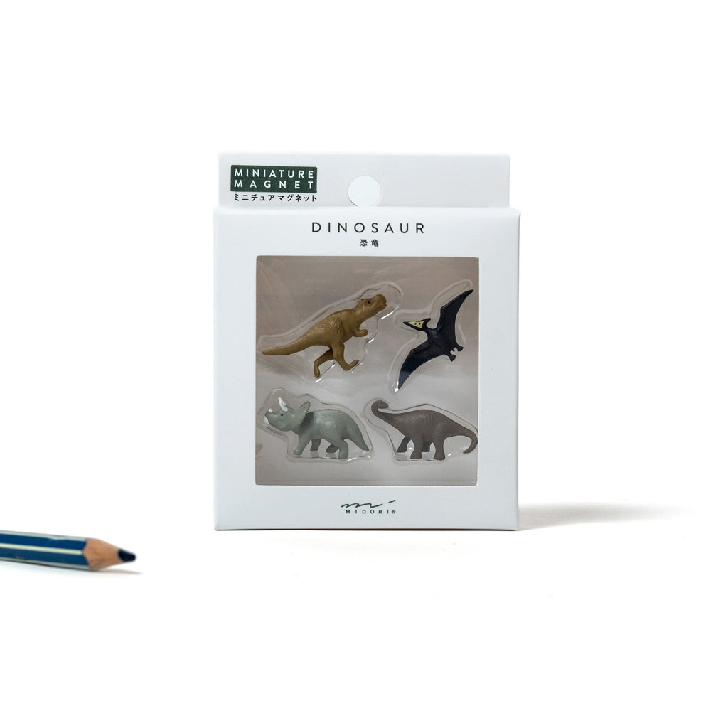 MIDORI Magnete Midori "Mini Dinosaurier" (4 Stück) | Niedliche Dinomotive als Magnet