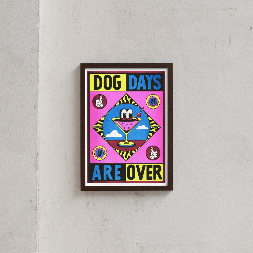 Yeye Weller Dog Days are over (DIN A3) | Risographie Print von Yeye Weller wenge