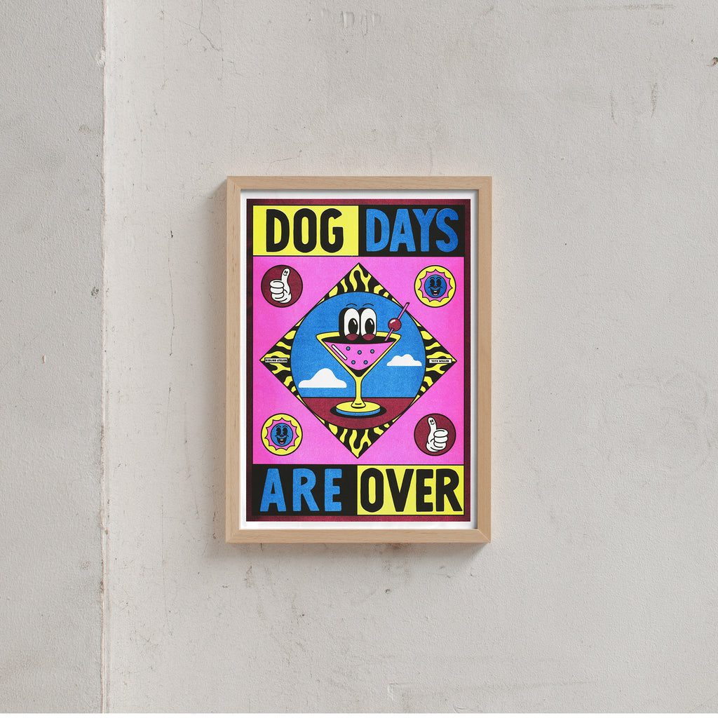 Yeye Weller Dog Days are over (DIN A3) | Risographie Print von Yeye Weller natur