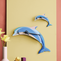 studio ROOF Wanddeko studio ROOF “Dolphin Couple” | Verspielte Delfin-Deko aus Karton