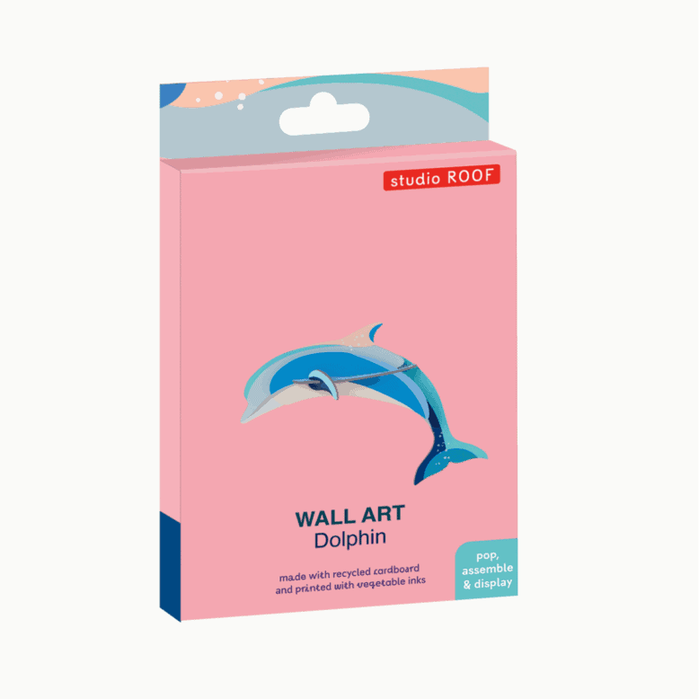 studio ROOF Wanddeko studio ROOF “Dolphin” | Farbige Delfin-Deko aus Karton