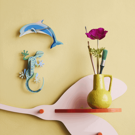studio ROOF Wanddeko studio ROOF “Dolphin” | Farbige Delfin-Deko aus Karton