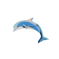 studio ROOF Wanddeko studio ROOF “Dolphin” | Farbige Delfin-Deko aus Karton