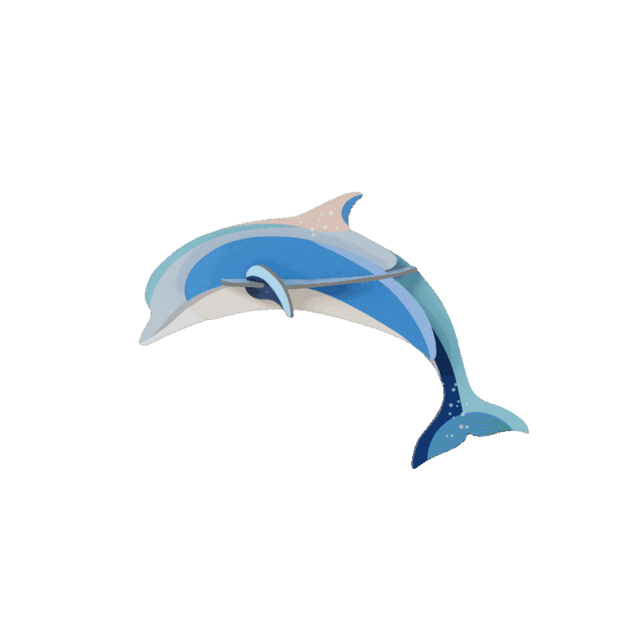 studio ROOF Wanddeko studio ROOF “Dolphin” | Farbige Delfin-Deko aus Karton