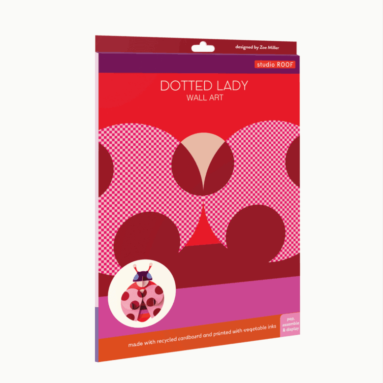 studio ROOF Wanddeko studio ROOF “Dotted Lady” | Marienkäferdeko aus Karton