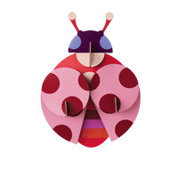 studio ROOF Wanddeko studio ROOF “Dotted Lady” | Marienkäferdeko aus Karton