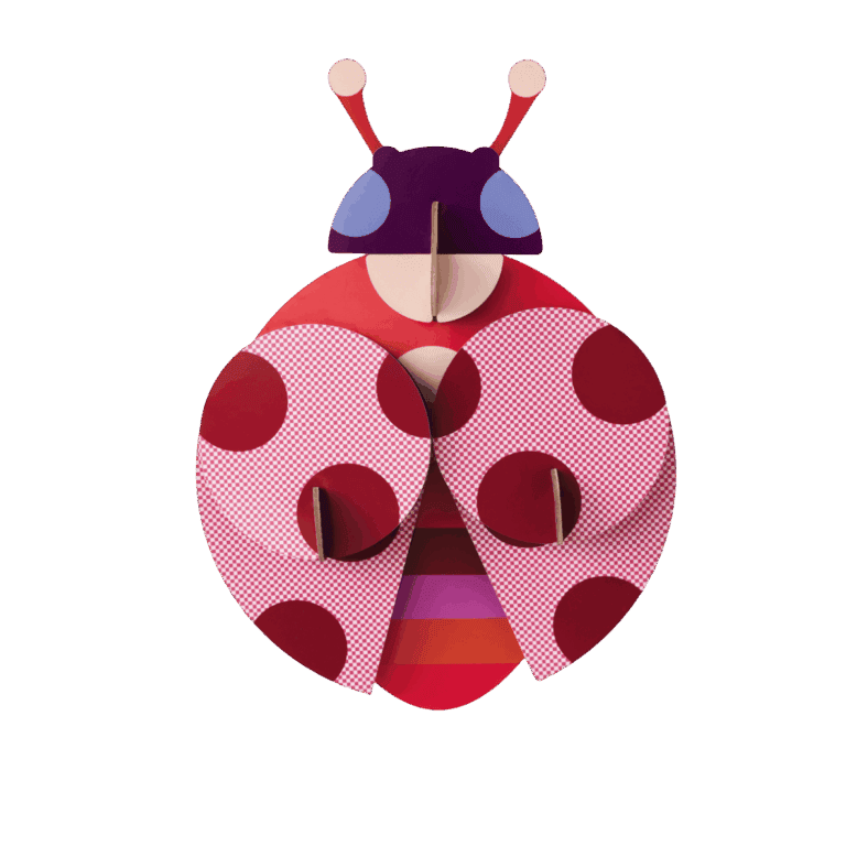 studio ROOF Wanddeko studio ROOF “Dotted Lady” | Marienkäferdeko aus Karton